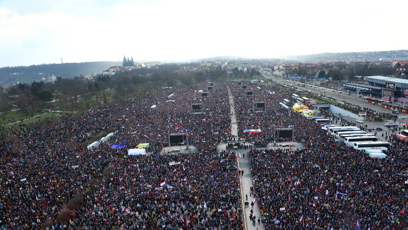 FOTO: Demonstrace Milionu chvilek na Letné.