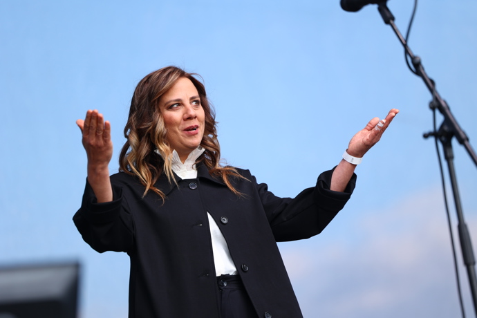 FOTO: Aneta Langerová na demonstraci Milionu chvilek.