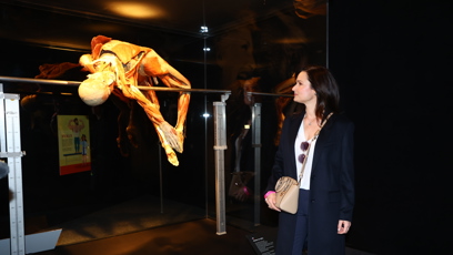 FOTO: Klára Doležalová na výstavě Body Worlds.