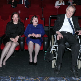 Miloš Zeman dorazil v dobré náladě.