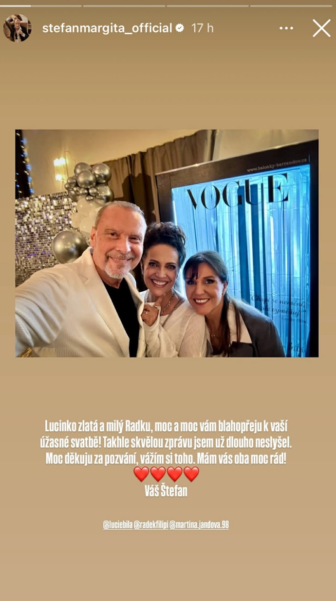 FOTO: Na svatební párty nechyběl ani Štefan Margina. – stránka 1