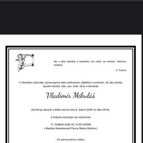 Jeho milující manželka Denisa zveřejnila na Instagramu detaily posledního rozloučení.