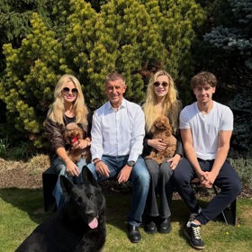 Společná fotka rodiny Babišových. 