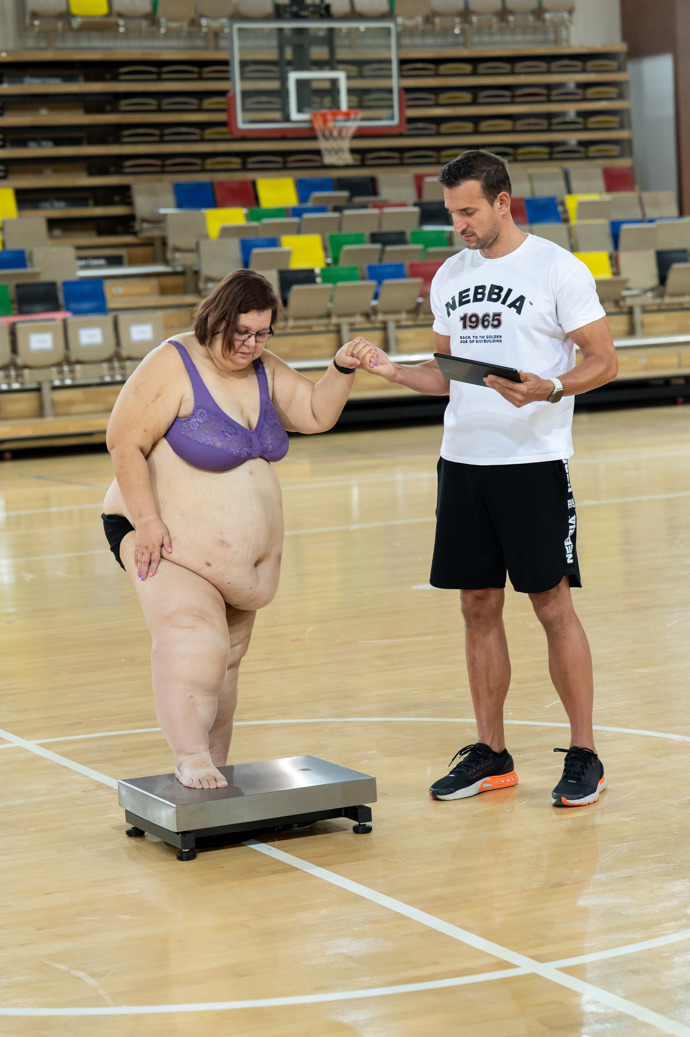 FOTO: Marie během svého prvního vážení s Martinem Košťálem.