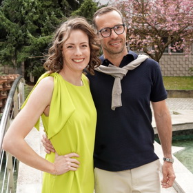 Radek Štěpánek se svou taneční partnerkou Vandou Bartošovou Dětinskou.