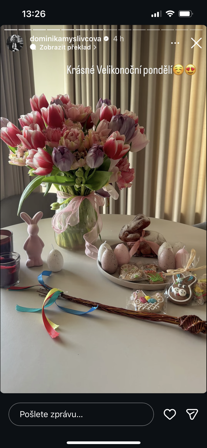 FOTO: Dominika Myslivcová měla hezké Velikonoce.