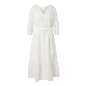 Košilové šaty s výstřihem do V má v nabídce značka Tchibo za1490 Kč.