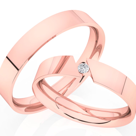 Snubní prsteny z růžového zlata, Apart, 75380 Kč