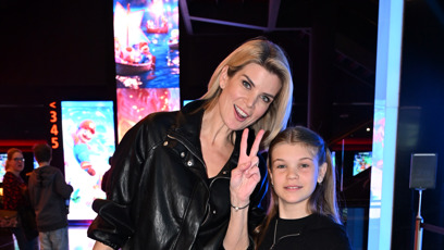 FOTO: Iveta Lutovská měla s dětmi velmi dobrou náladu.