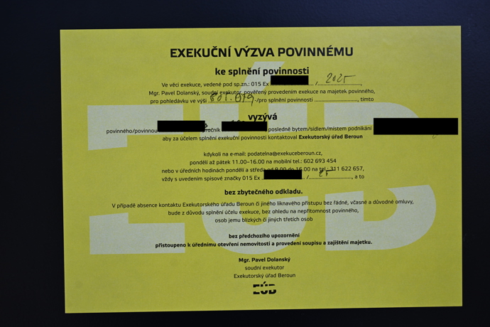 FOTO: Exekuční výzva pro Jakuba V. – stránka 6