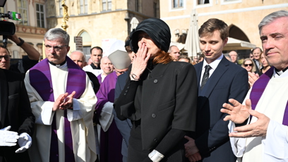 FOTO: Radka Potměšilová se loučila se svým manželem Janem.