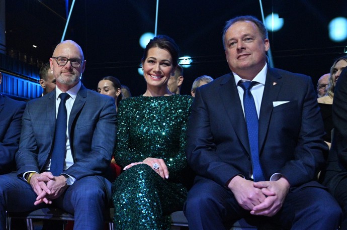 FOTO: Jana Doleželová přišla na Fotbalistu roku se svým expartnerem.