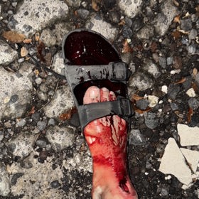 Následky nehody Paulíny Boškové.