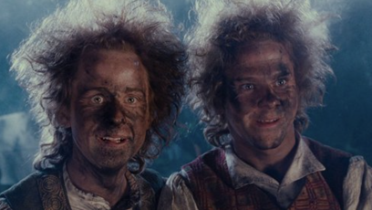 FOTO: Billy Boyd a Dominic Monaghan ve filmu Pán prstenů.