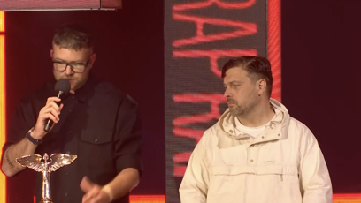 FOTO: Rapper Idea, který si odnesl dvě sošky, přímo z pódia prohlásil, že se ministr Klempíř chová jako idiot.