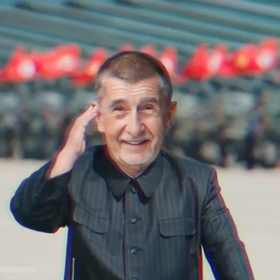 Andrej Babiš je ve videu, které sdílel Petr Fiala na síti X, vyobrazený jako severokorejský vůdce Kim Čong-un.