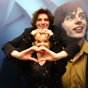 Jana Nagyová a Adam Kubala na premiéře snímku Šampión.