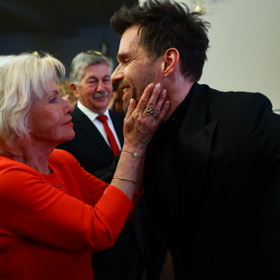 Leoš Mareš s maminkou Lenkou.