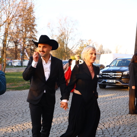 Martina Pártlová a Josef Vařeka dorazili ve velmi dobré náladě.