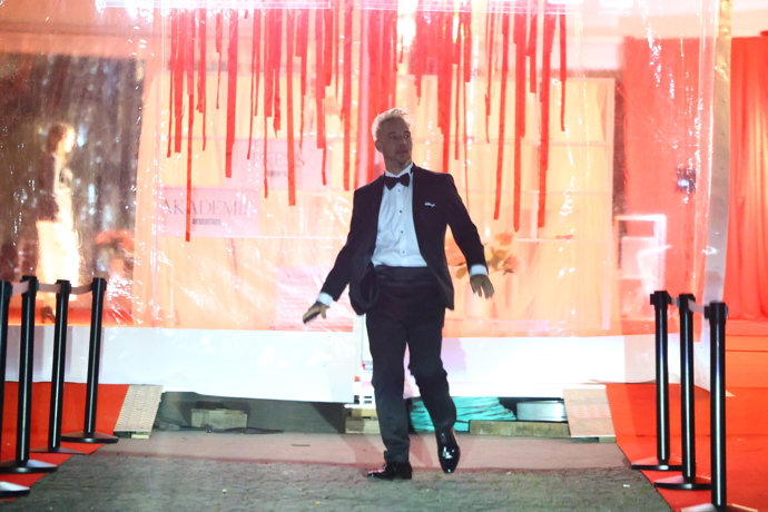 FOTO: Jakub Bína měl celý večer skvělou náladu.