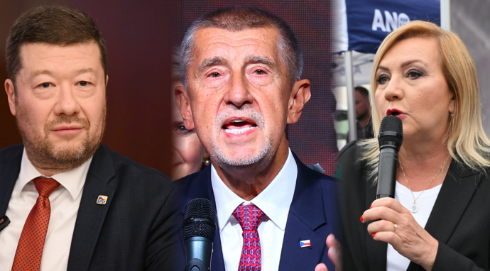 Foto k tématům Tomio Okamura, Alena Schillerová, Andrej Babiš