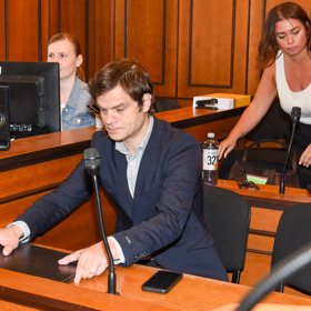 Adam Kraus v soudní síni.