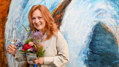 FOTO: Simona Stašová měla velmi dobrou náladu.