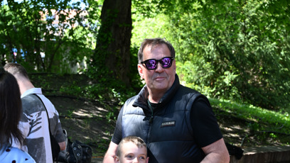 FOTO: Miroslav Etzler dováděl se synem.