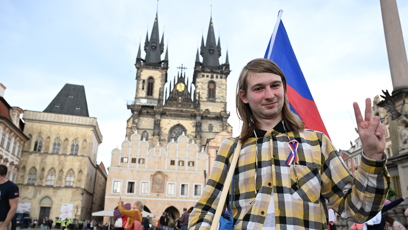 FOTO: Účastník demonstrace.