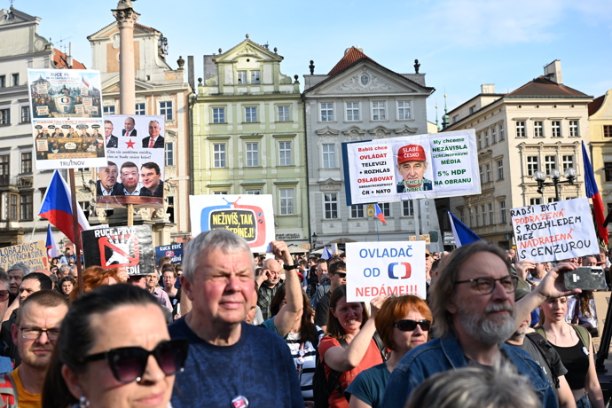 FOTO: Demonstrace za nezávislost médií.