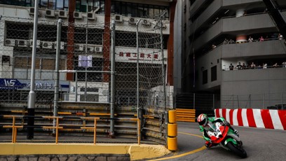 FOTO: Kamil Holán během závodu v Macau.