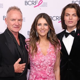 Zpěvák Sting (na snímku s modelkou Liz Hurley a jejím synem Damianem) investuje do vzdělání svých šesti dětí, jejich další život už ale ze svého financovat nehodlá.