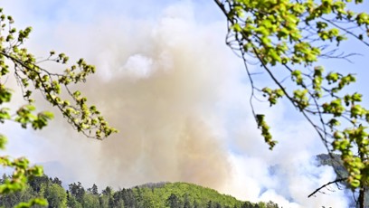 FOTO: Požár v Českém Švýcarsku.