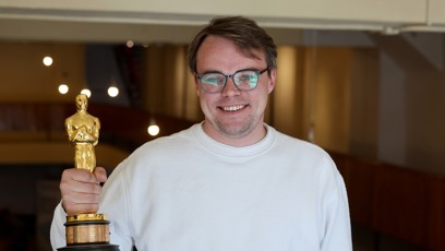FOTO: Pavel "Paša" Talankin převzal Oskara za nejlepší celovečerní dokumentární film.
