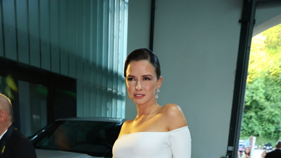 FOTO: Dominika Branišová vynesla elegantní atypické šaty.