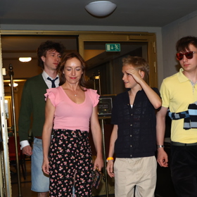Tatiana Dyková po boku synka Aloise.