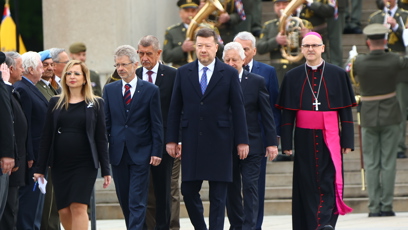FOTO: Pokládání věnců na Vítkově.