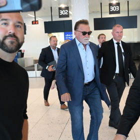 Arnold Schwarzenegger v Praze.