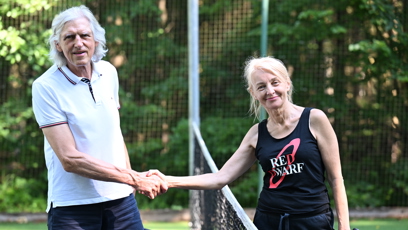 FOTO: Veronika Žilková si s Ivanem Hubačem si zahráli tenis.