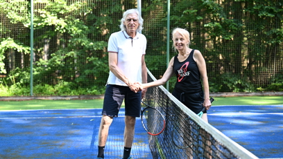 FOTO: Veronika Žilková si s Ivanem Hubačem si zahráli tenis.