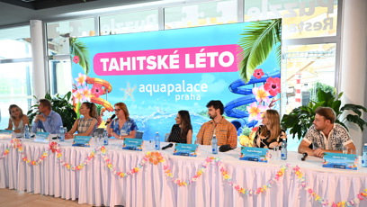 FOTO: Tisková konference k otevření letní sezóny Aquapalace Praha.