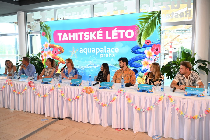 FOTO: Tisková konference k otevření letní sezóny Aquapalace Praha.