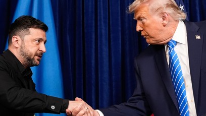 FOTO: Prezident USA Donald Trump spolu s ukrajinským prezidentem Volodymyrem Zelenským.