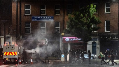 FOTO: Noční protesty v Belfastu.