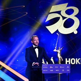 Libor Bouček moderoval Zlatou hokejku.