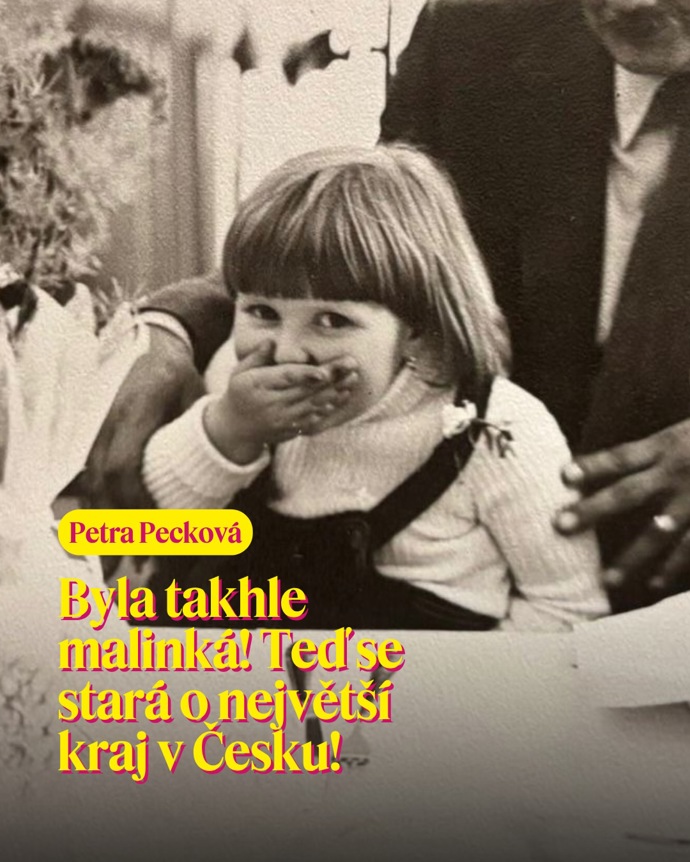FOTO: „Byla takhle malinká! Teď se stará o největší kraj v Česku,“ uvádí hnutí STAN na svém Instagramu k fotografii Petry Peckové.