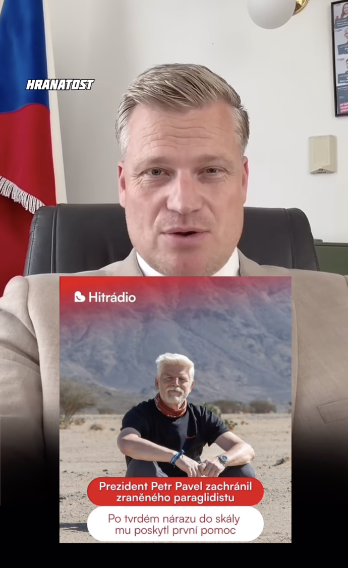 FOTO: Filip Turek zveřejnil na sociálních sítích video, ve kterém přirovnal prezidenta Petra Pavla k ruskému vůdci Vladimiru Putinovi. Konkrétně narážel na to, jak média podle něj zobrazují jeho osobnost. – stránka 1