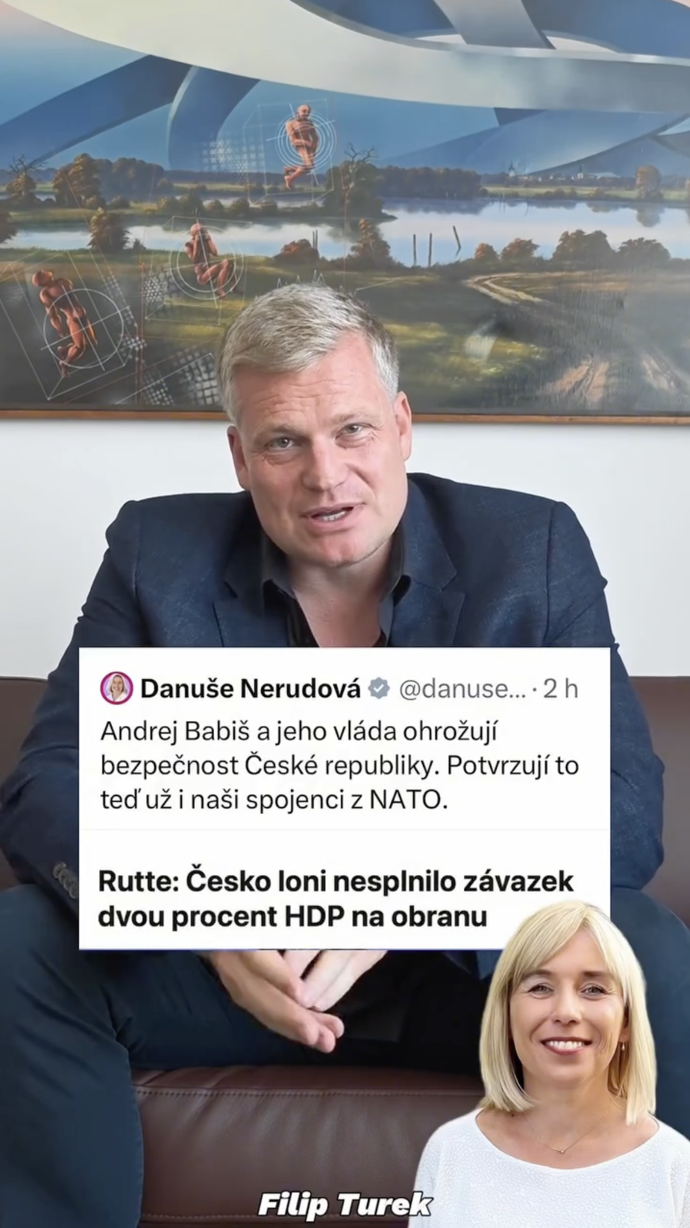 FOTO: Ve svém komentáři si vzal na paškál smazaný status Danuše Nerudové ohledně odpovědnosti za plnění závazků vůči NATO. – stránka 34