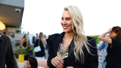 FOTO: Kateřina Průšová si vychutnala skleničku dobrého pití.