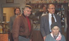 Jan Kanyza, Ladislav Potměšil, Václav Knop a Věry Tichánková v seriálu Hospoda.